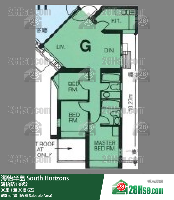 海怡半島 30座 12樓 G室 平面圖
