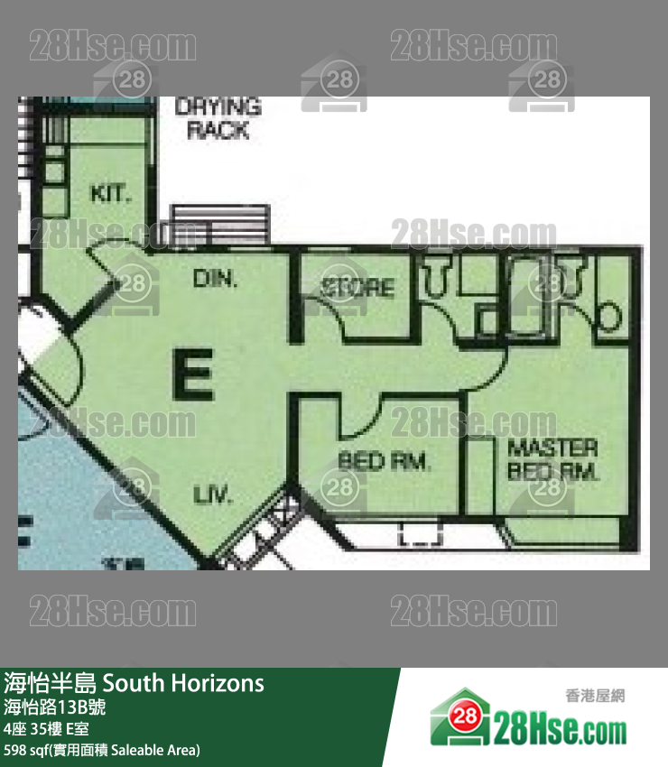 海怡半島 4座35樓 E室 平面圖