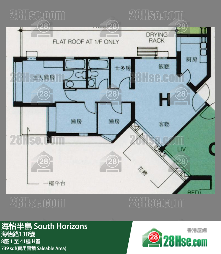 海怡半岛 单位平面图(由 28Hse 提供)
