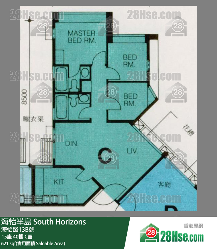 海怡半島 15座40樓 C室 平面圖