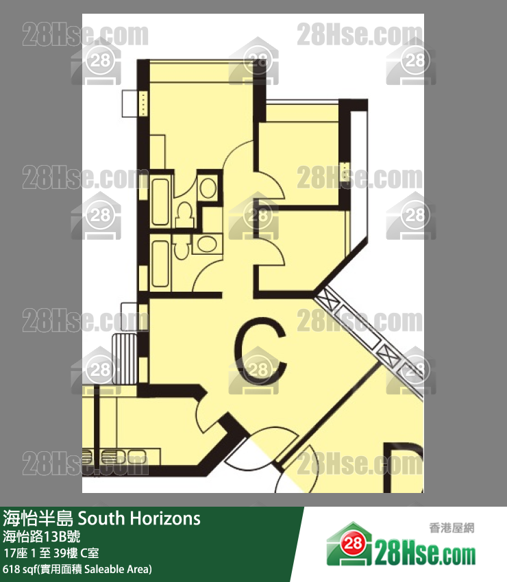 海怡半島 17座39樓 C室 平面圖