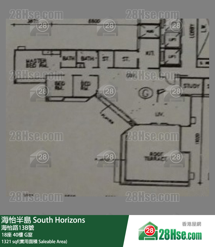 海怡半島 18座40樓 G室 平面圖