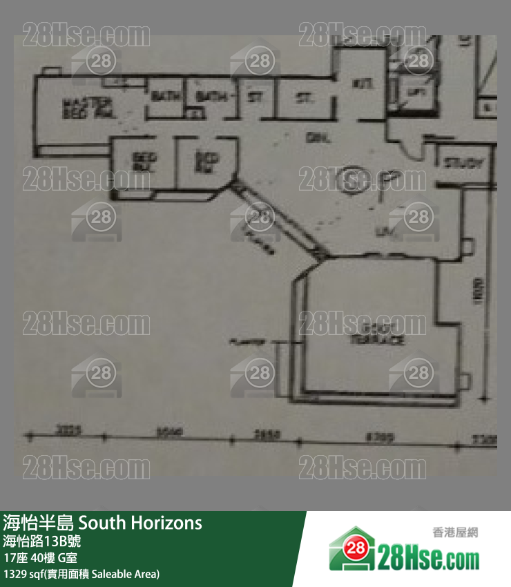 海怡半島 17座40樓 G室 平面圖