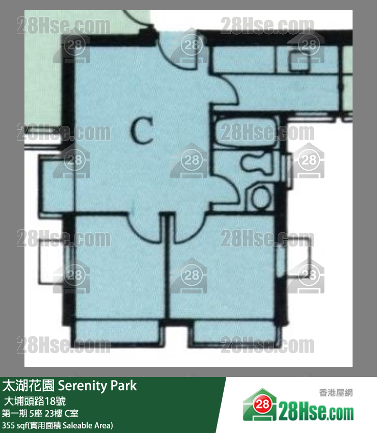 太湖花園 第一期 5座 23樓 C室 平面圖