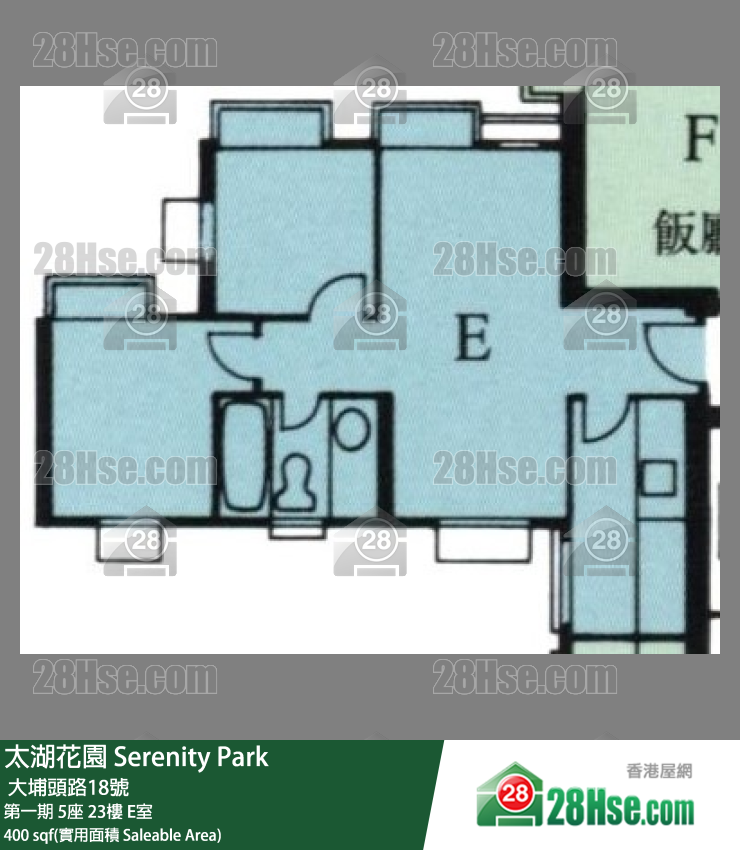 太湖花園 第一期 5座 23樓 E室 平面圖