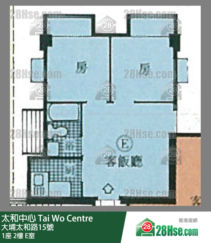 太和中心 1座2樓 E室 平面圖