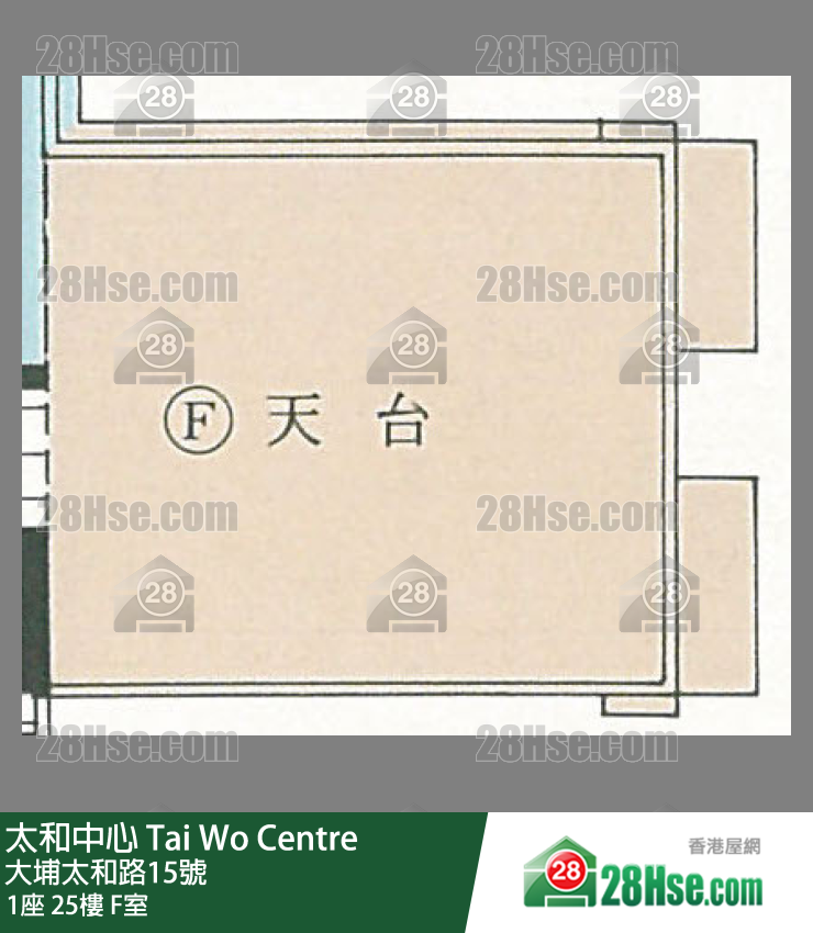 太和中心 1座25樓 F室 平面圖