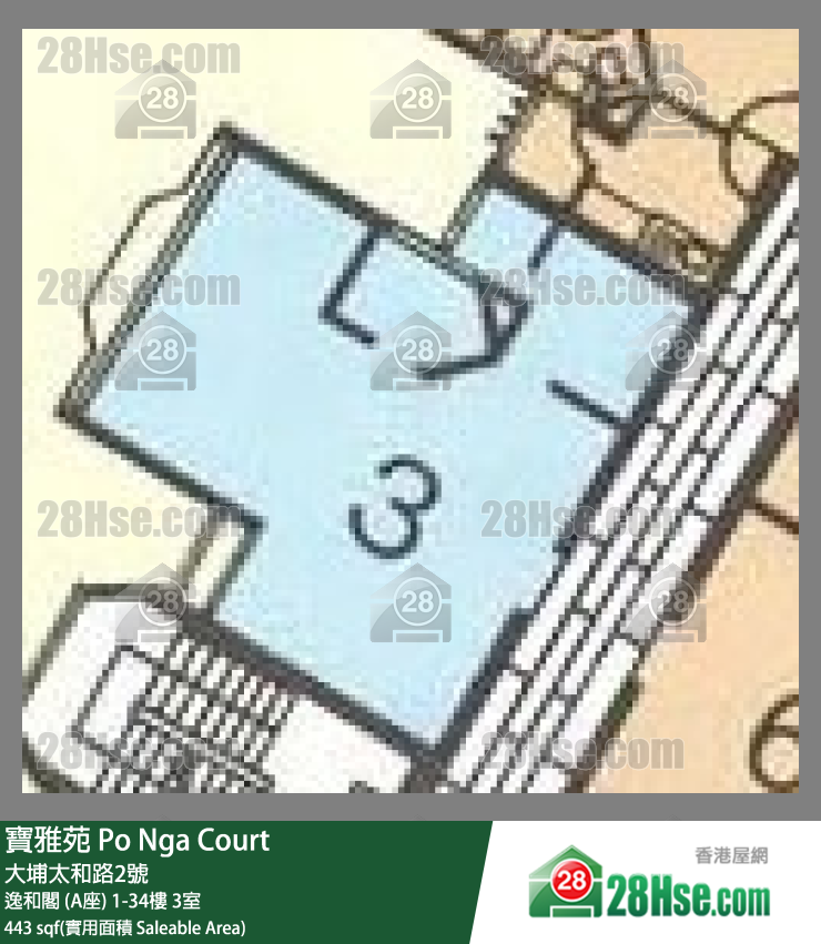 宝雅苑 单位平面图(由 28Hse 提供)