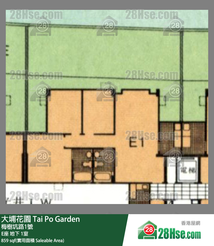 大埔花園 E座地下 1室 平面圖