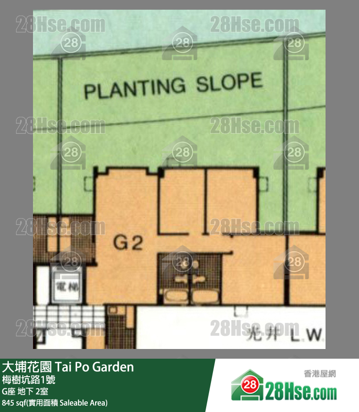 大埔花园 G座地下 2室 平面图
