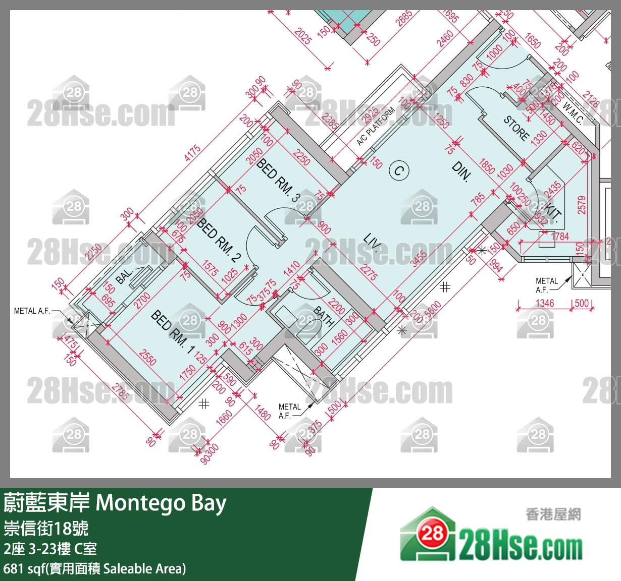 Montego Bay Unit FloorPlan (Provided by 28Hse)