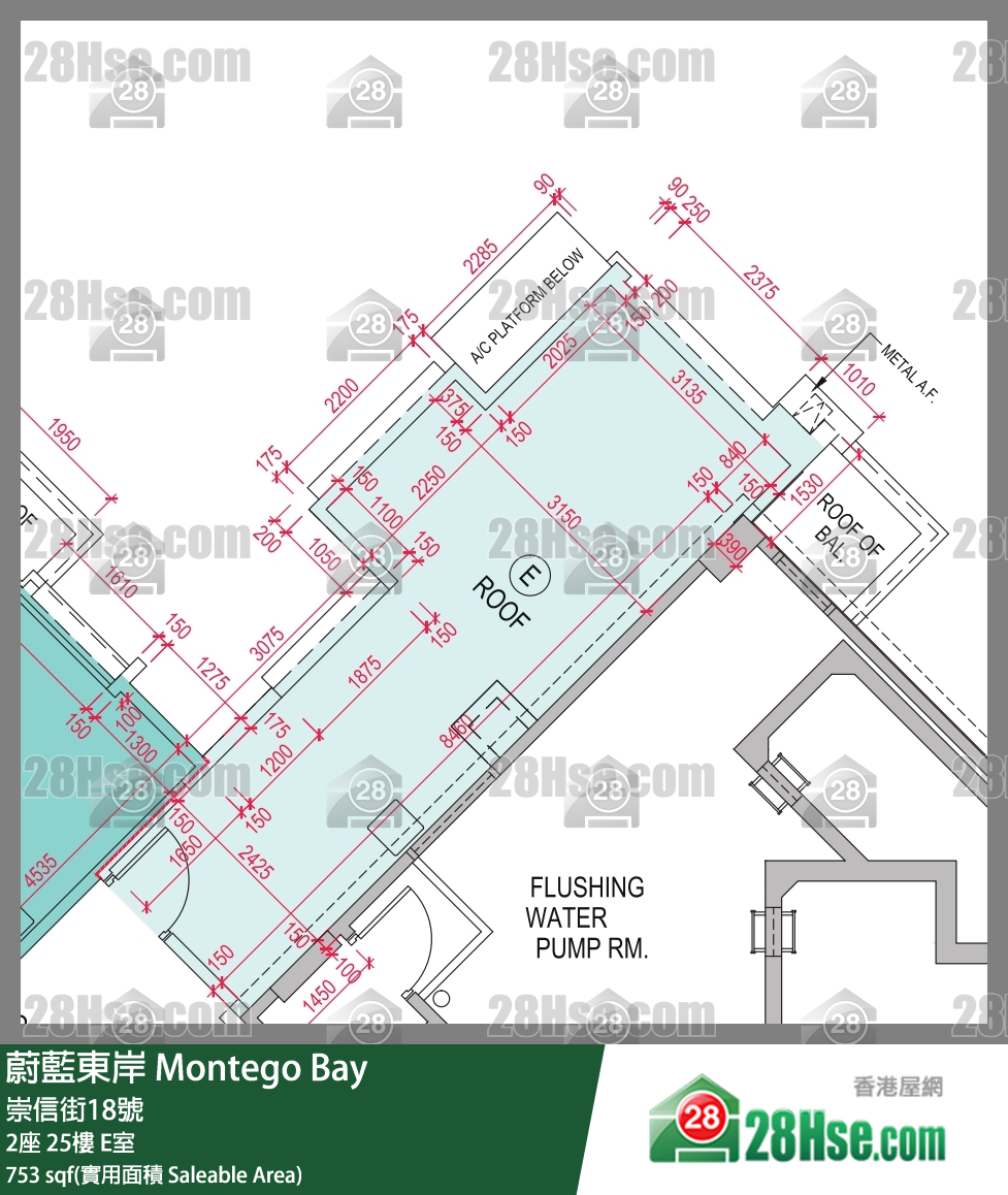 Montego Bay,  Flat E, 25/f, Tower 2 FloorPlan