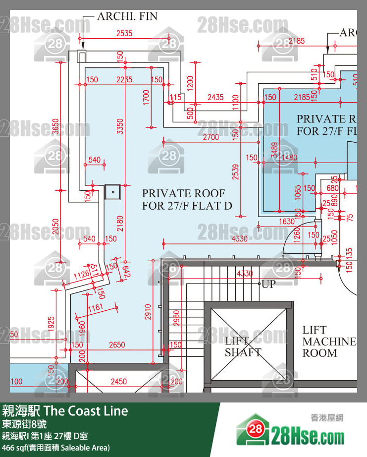 The Coast Line,  Flat D, 27/f, Tower 1, Phase I Of The Coast Line FloorPlan
