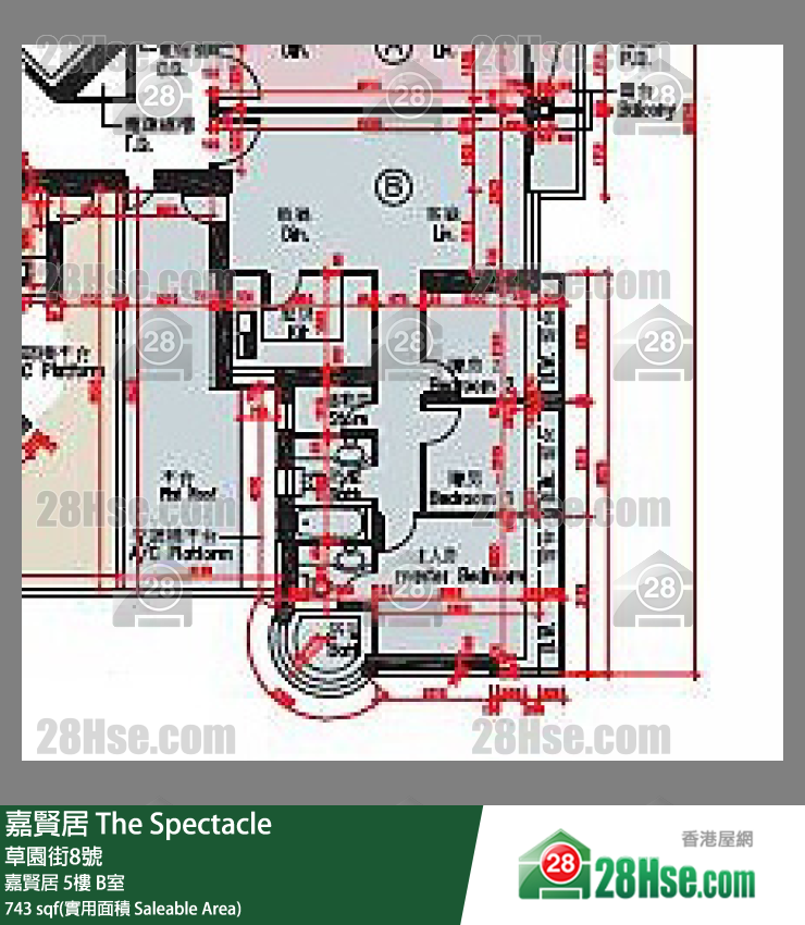 嘉賢居 嘉賢居5樓 B室 平面圖
