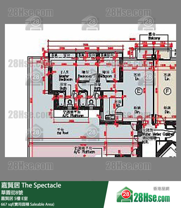 嘉贤居 嘉贤居5楼 E室 平面图
