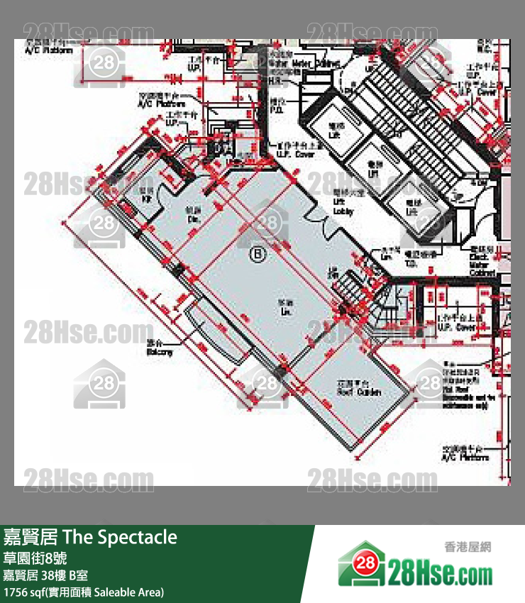 嘉贤居 嘉贤居 39楼 B室 平面图