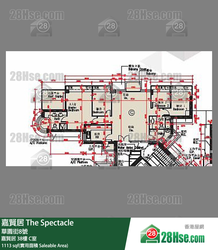 嘉贤居 嘉贤居39 C室 平面图