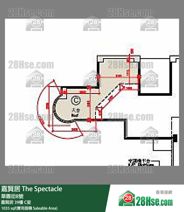 嘉賢居 嘉賢居39樓 C室 平面圖