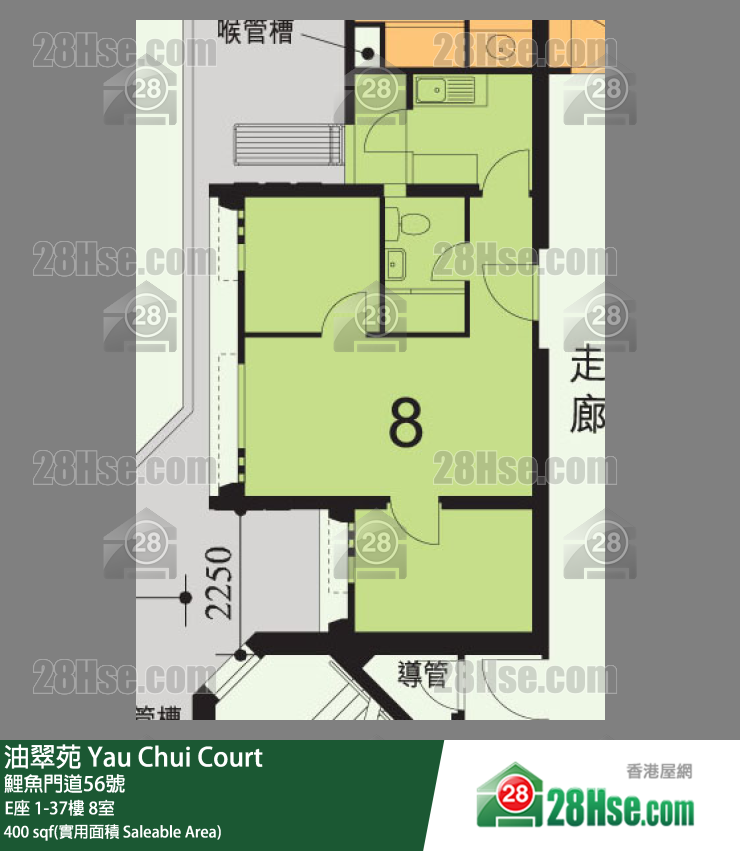 油翠苑 E座29樓 8室 平面圖