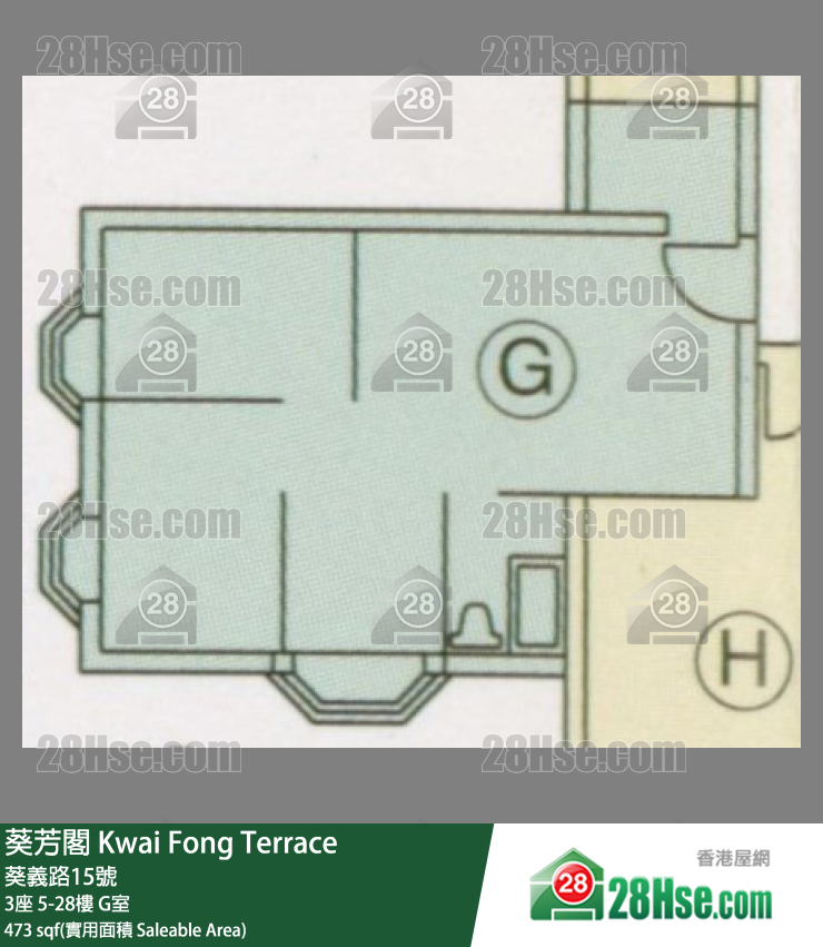 葵芳閣 3座10樓 G室 平面圖