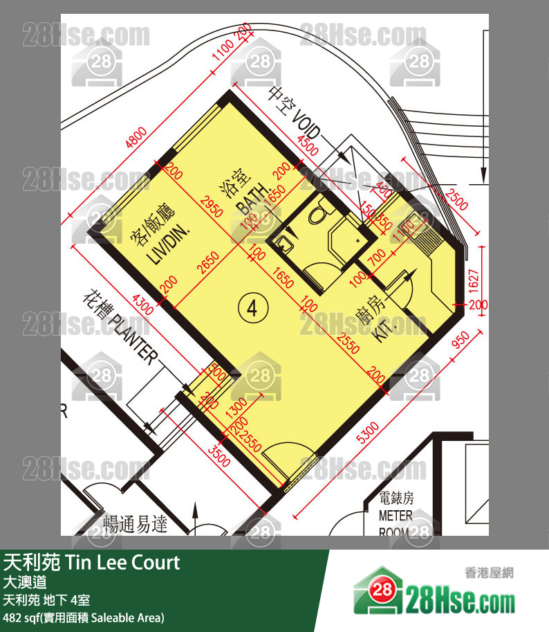天利苑 天利苑地下 4室 平面圖