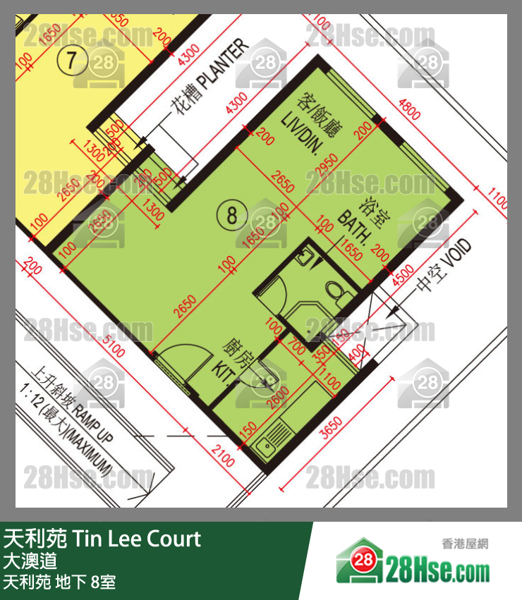 天利苑 天利苑地下 8室 平面圖