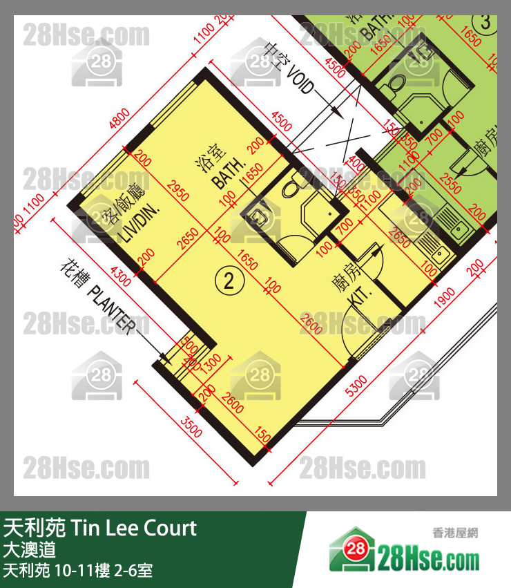 天利苑 天利苑11樓 2室 平面圖