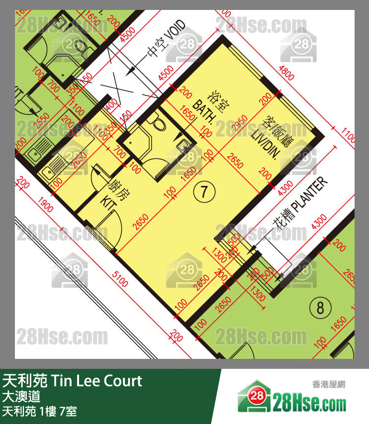 天利苑 天利苑1樓 7室 平面圖