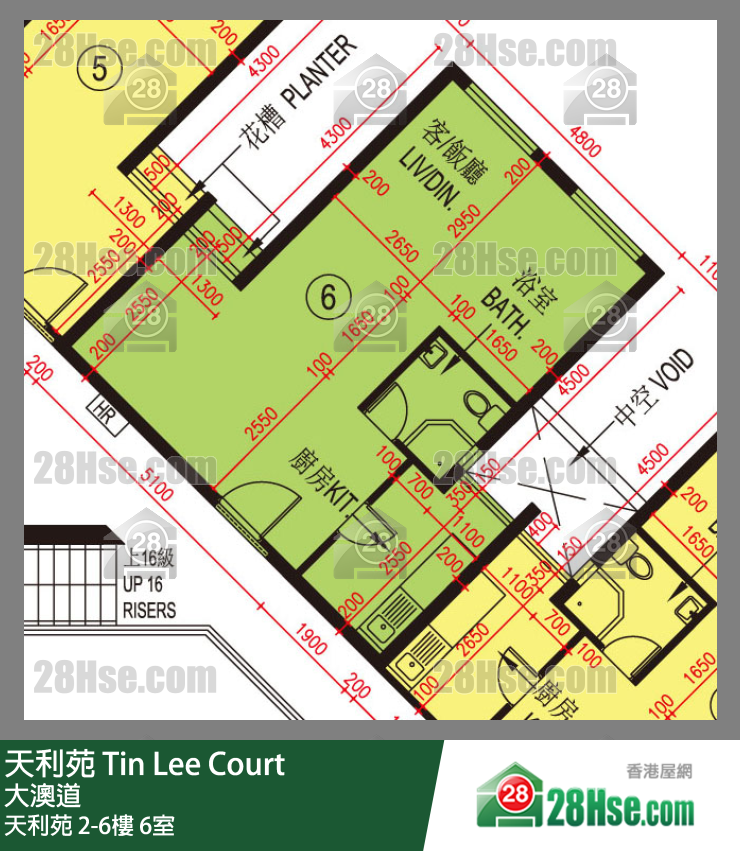 天利苑 天利苑2樓 6室 平面圖