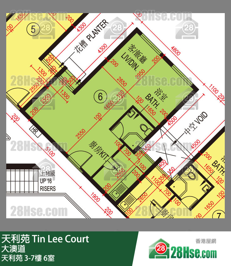 天利苑 天利苑7樓 6室 平面圖