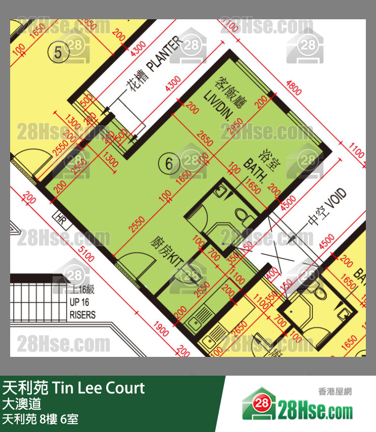 天利苑 天利苑8樓 6室 平面圖