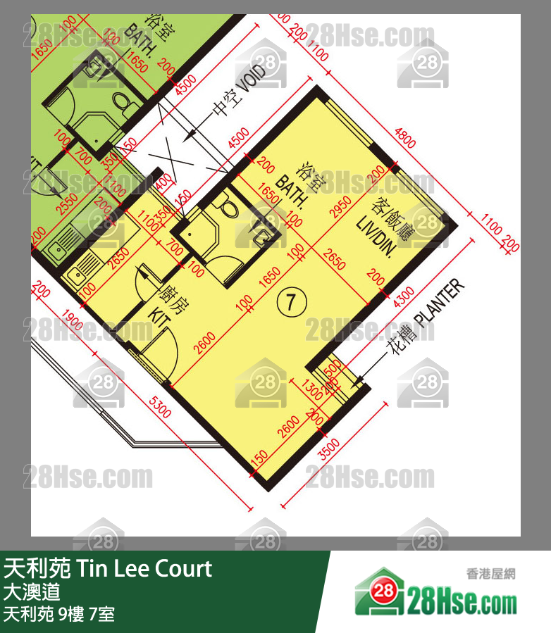天利苑 天利苑9樓 7室 平面圖