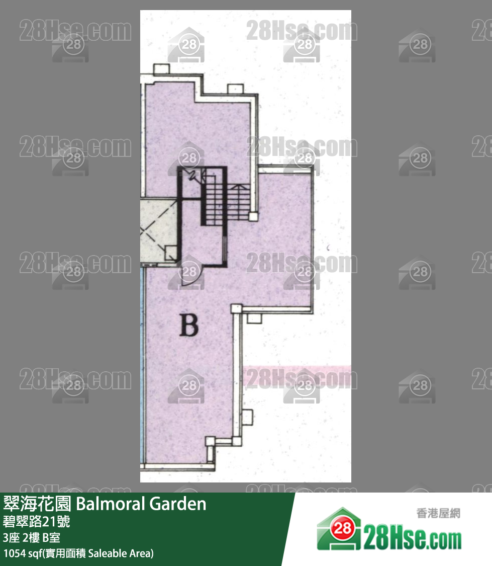 翠海花園 3座2樓 B室 平面圖