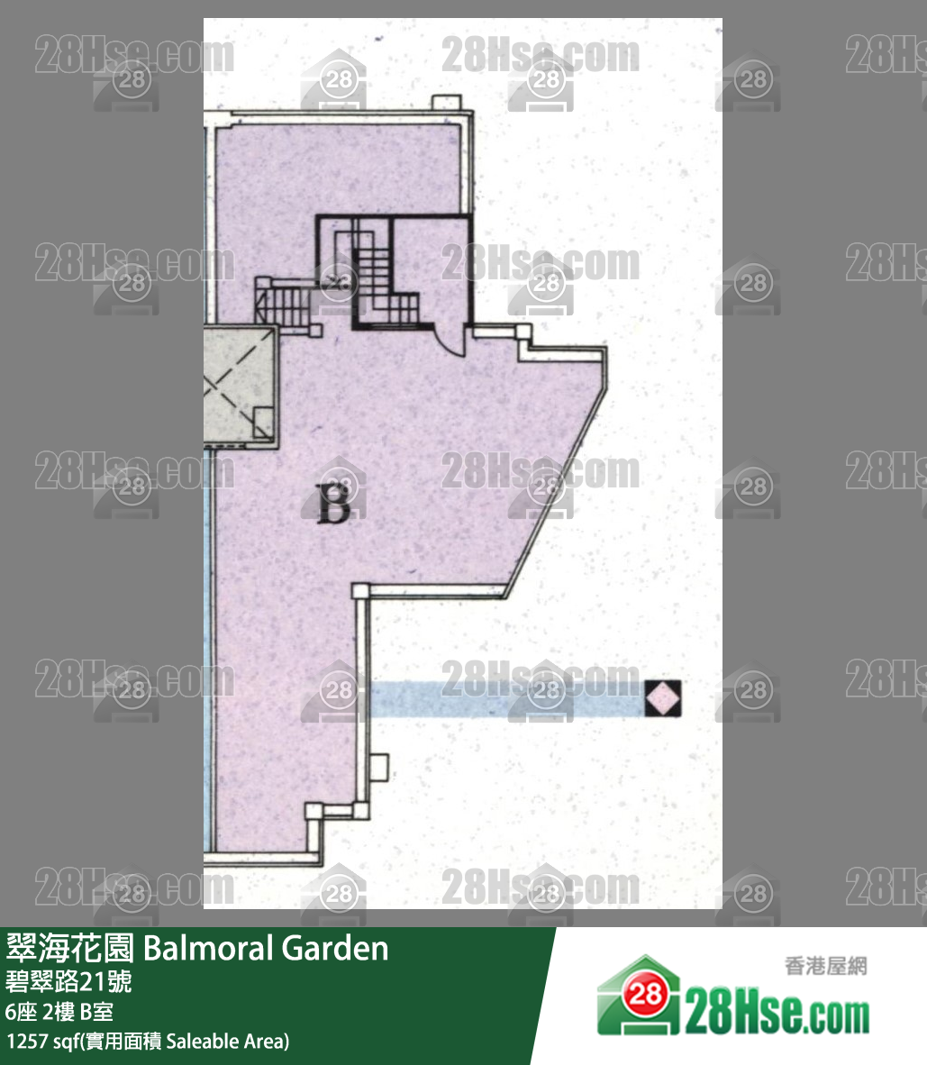 翠海花園 6座2樓 B室 平面圖