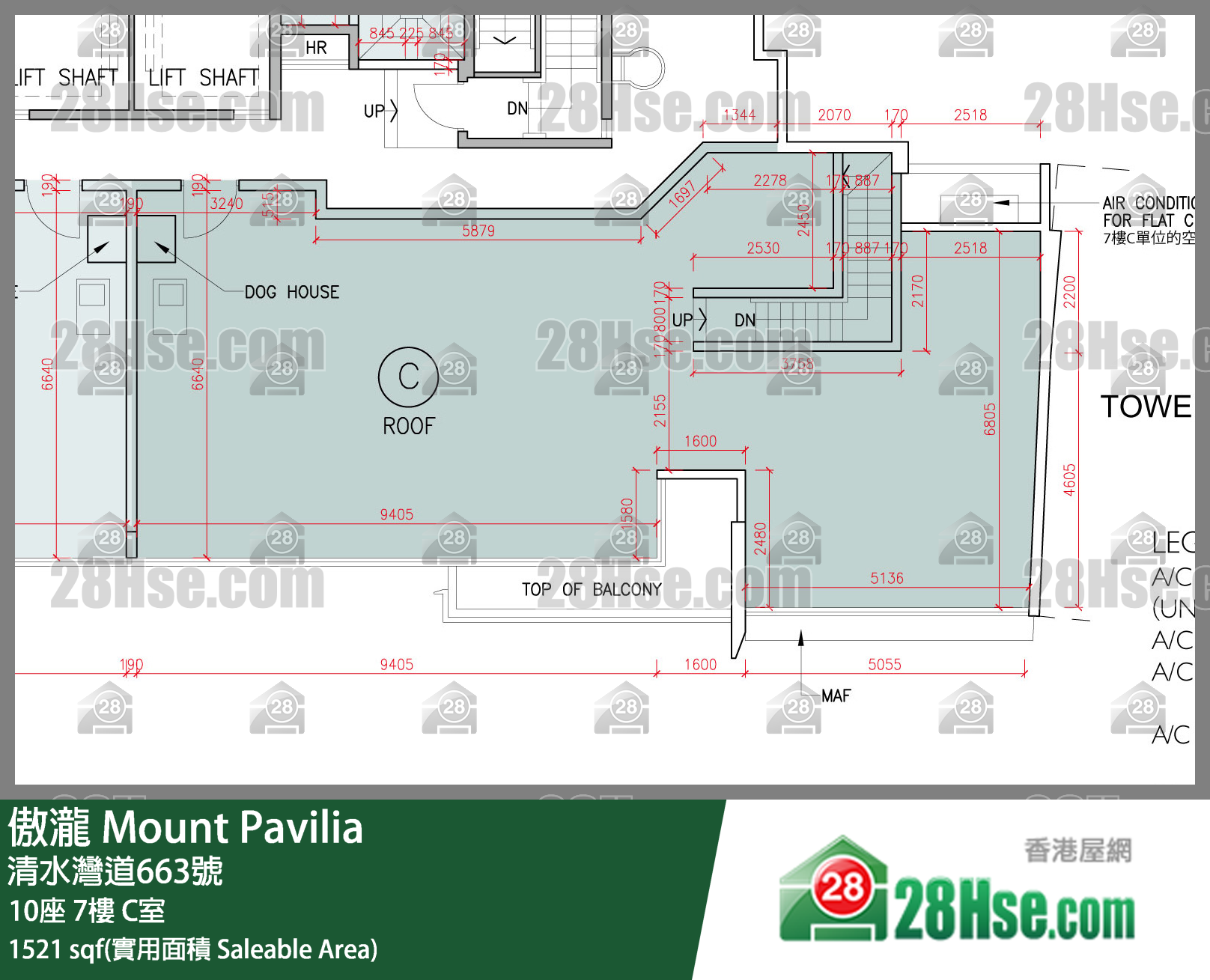 傲瀧 10座7樓 C室 平面圖