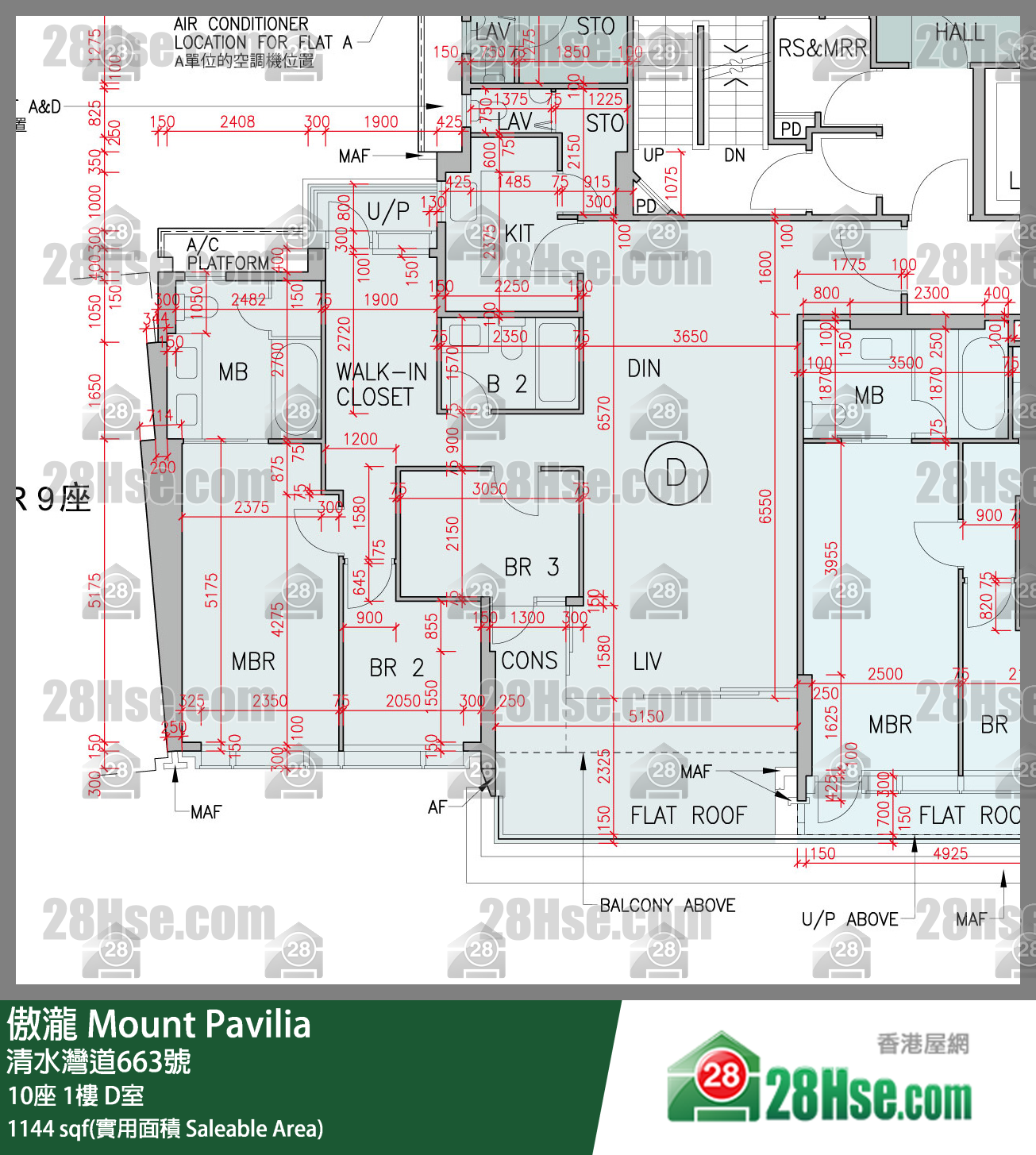 傲瀧 10座1樓 D室 平面圖