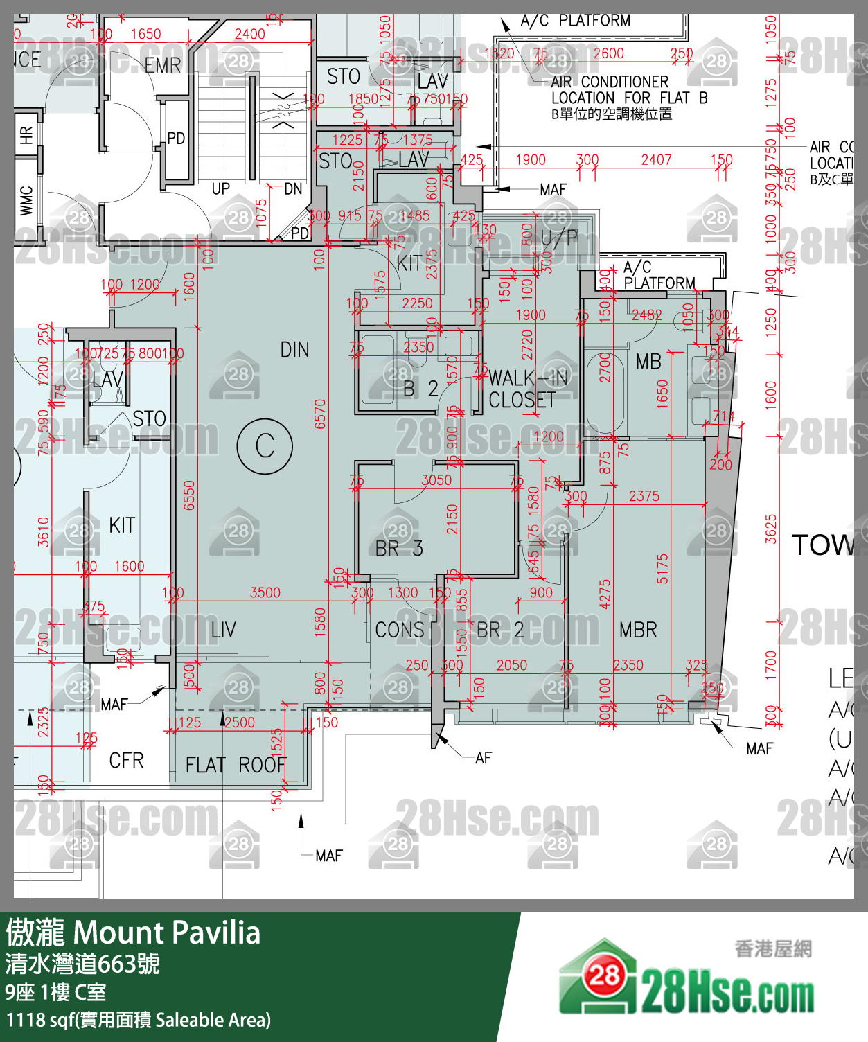 傲瀧 9座1樓 C室 平面圖