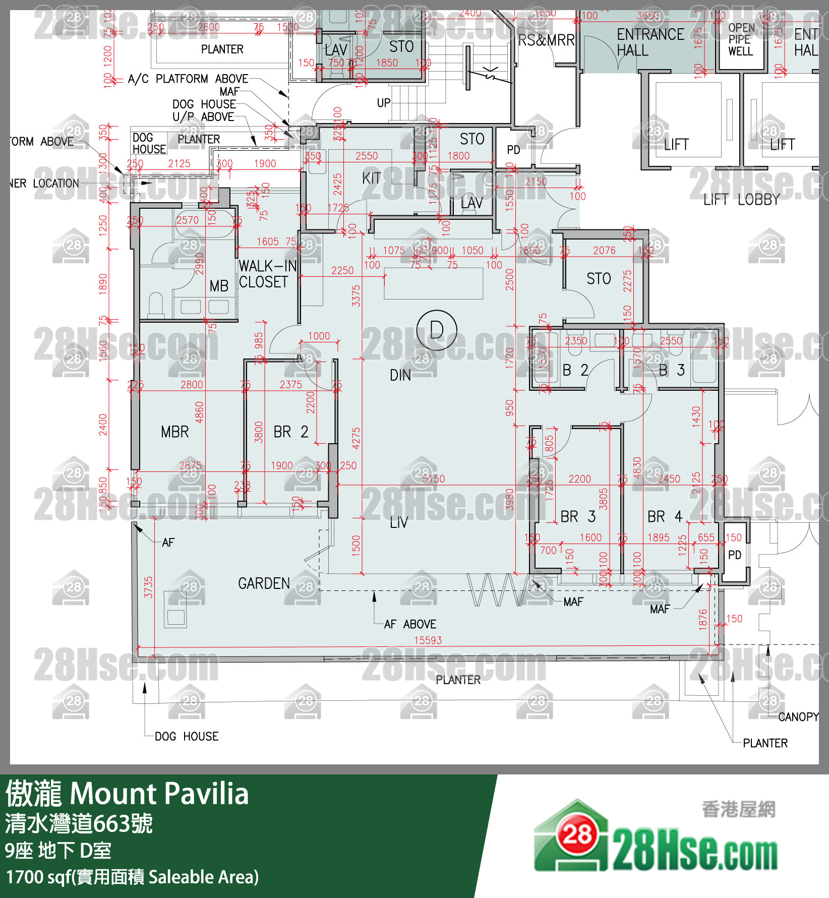 傲瀧 9座 D室 平面圖