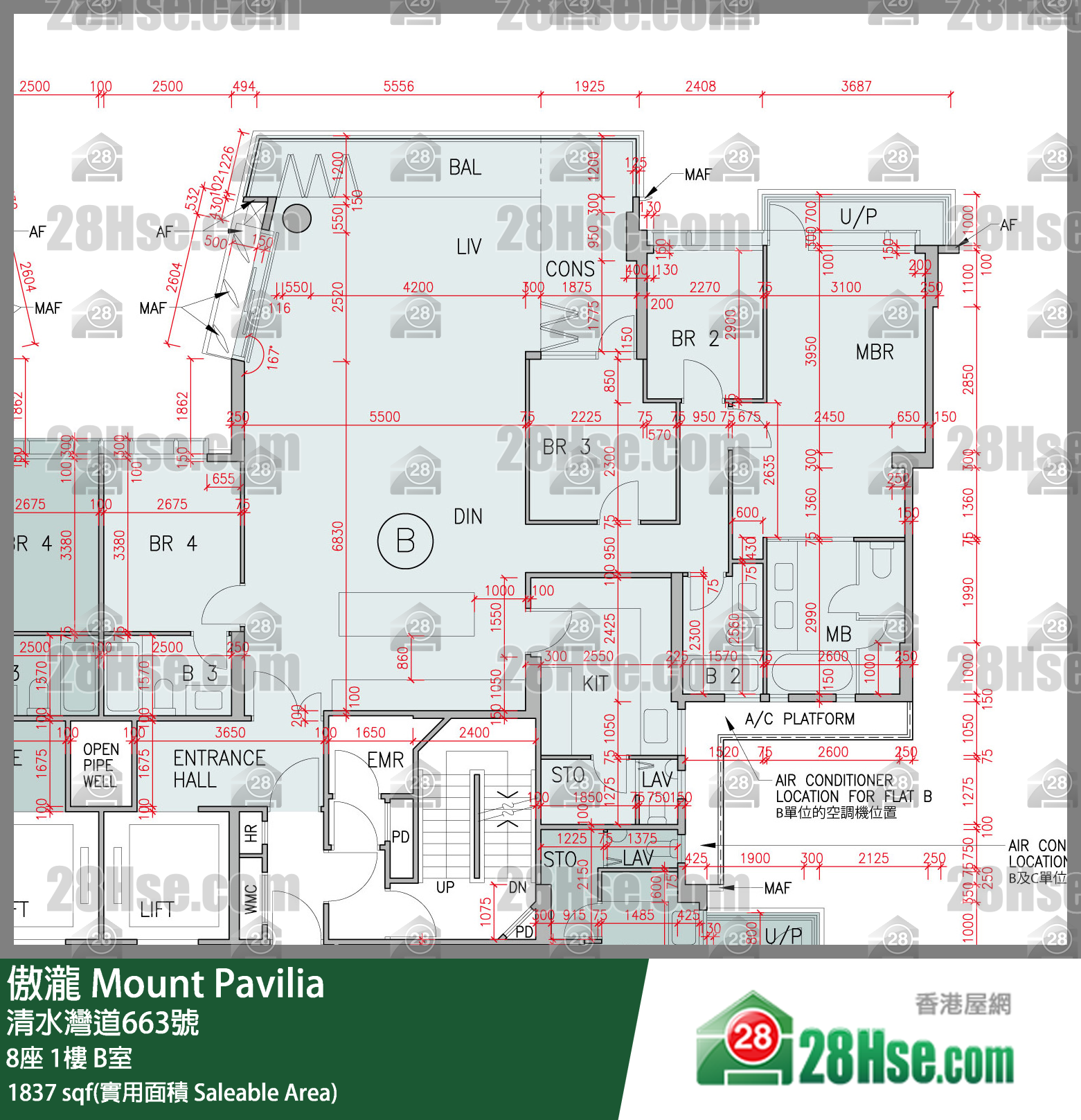 Mount Pavilia Unit FloorPlan (Provided by 28Hse)