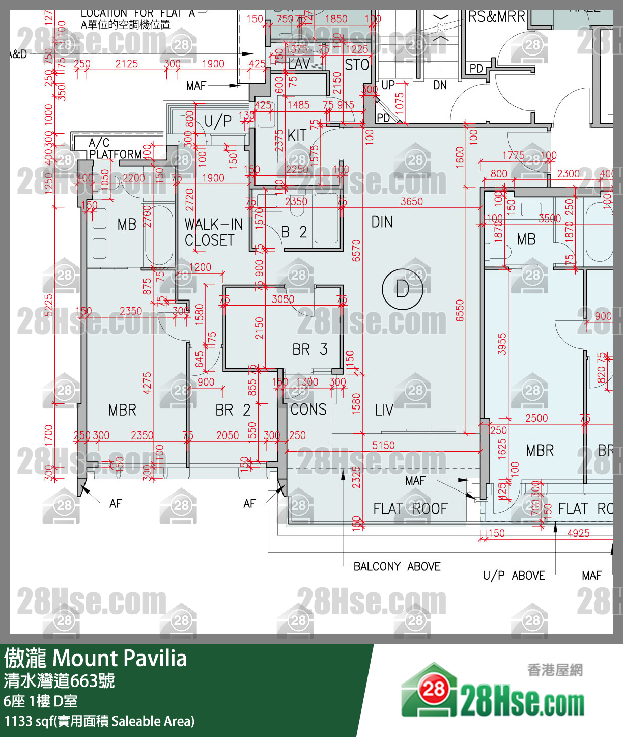 傲泷 6座 1楼 D室 平面图