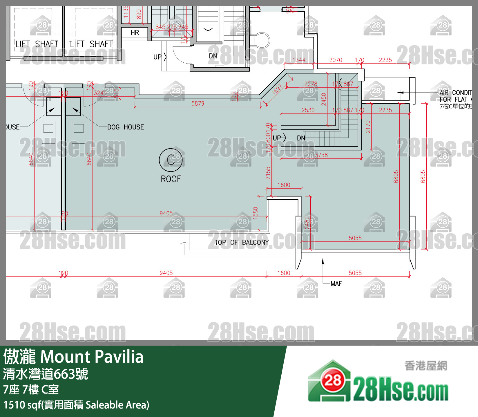 傲瀧 7座 7樓 C室 平面圖
