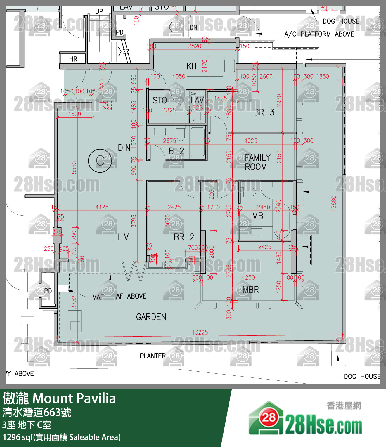 傲泷 3座 C室 平面图