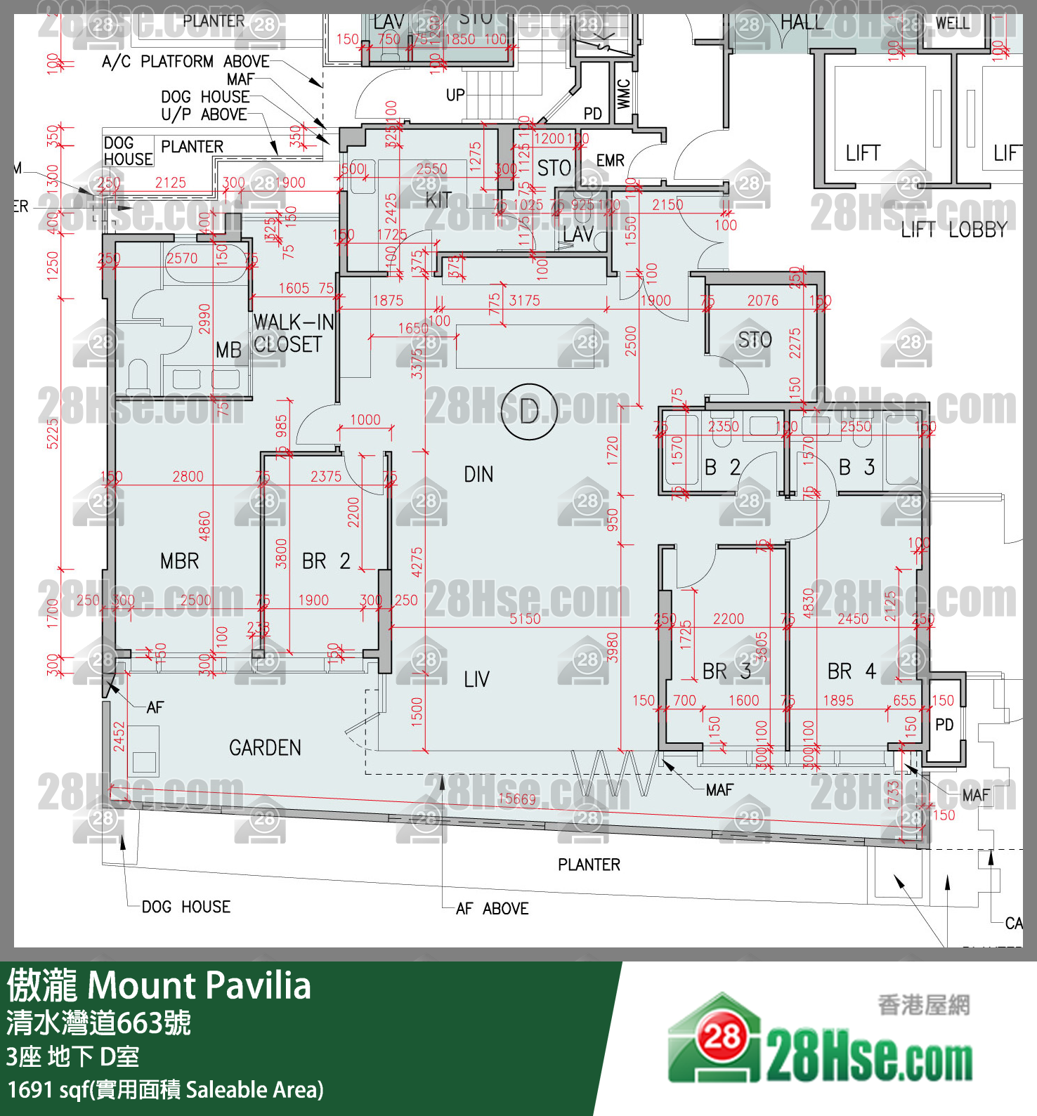 傲泷 3座 D室 平面图