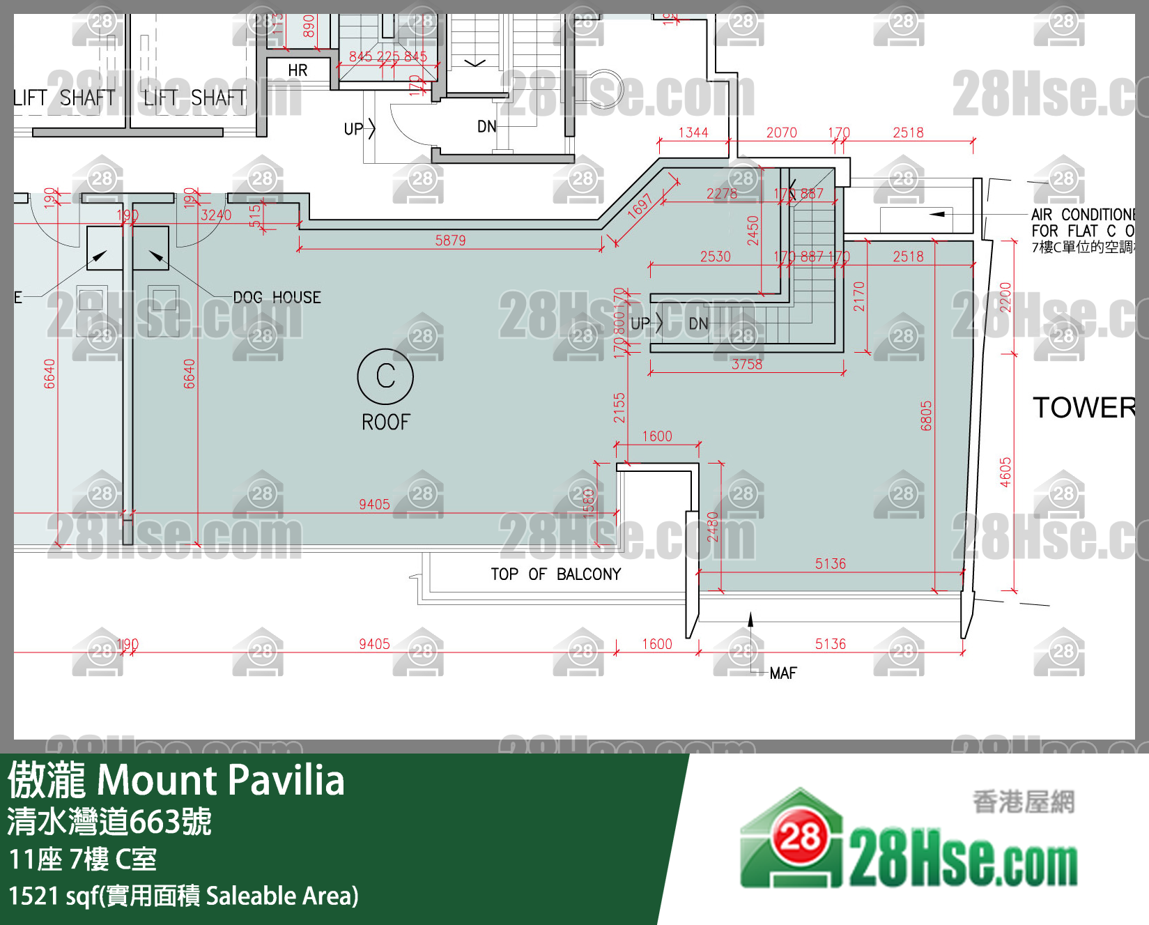 傲瀧 11座7樓 C室 平面圖