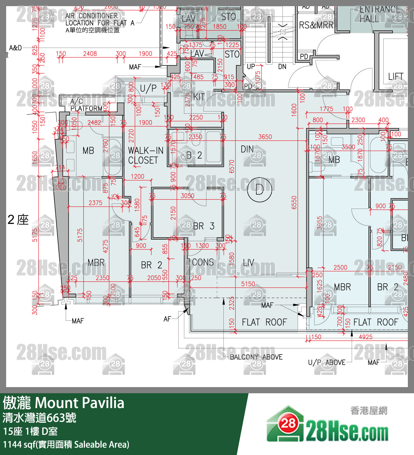 傲瀧 15座 1樓 D室 平面圖