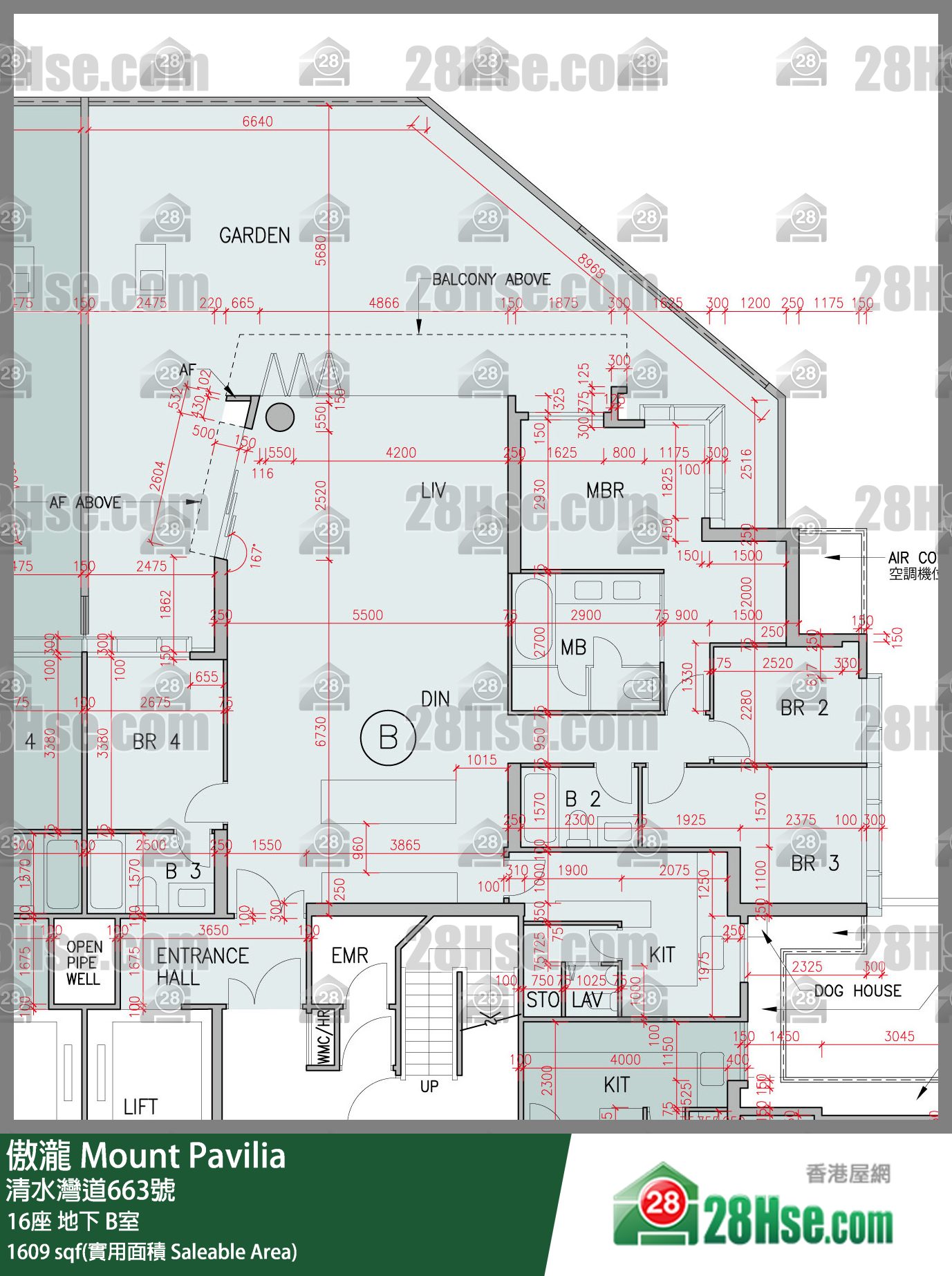 傲瀧 16座 B室 平面圖