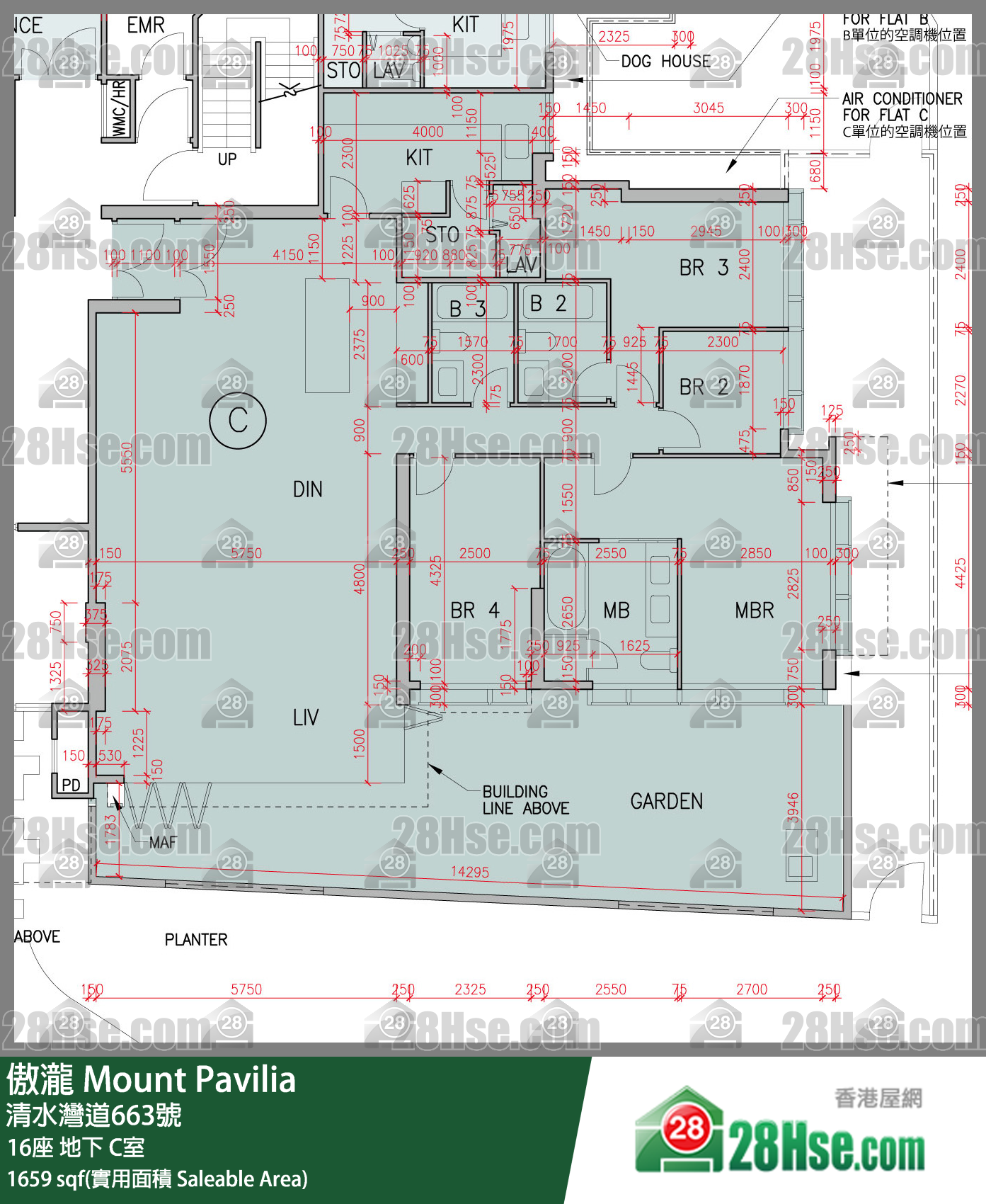 傲瀧 16座 C室 平面圖