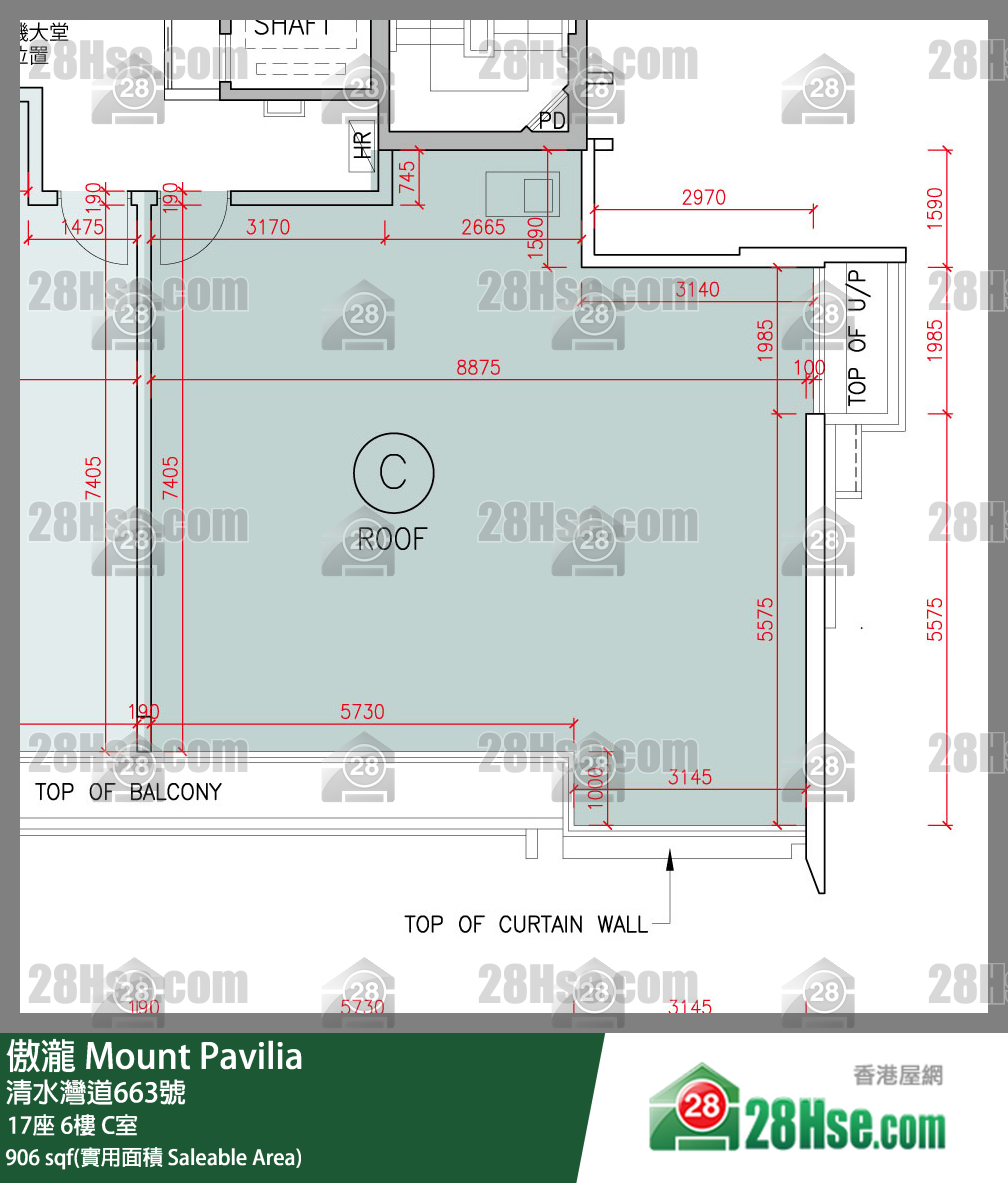 傲瀧 17座 6樓 C室 平面圖