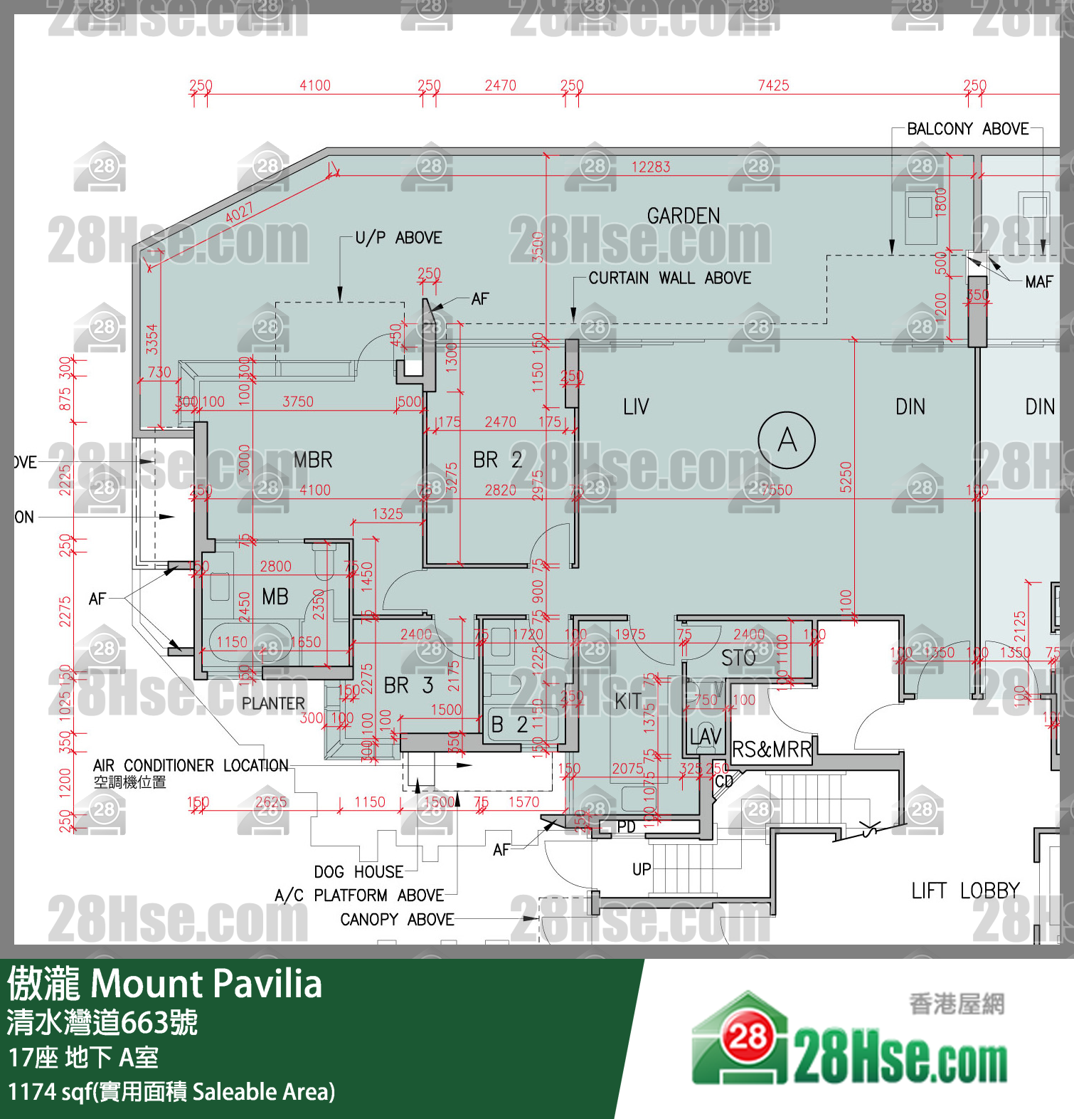 傲瀧 17座地下 A室 平面圖