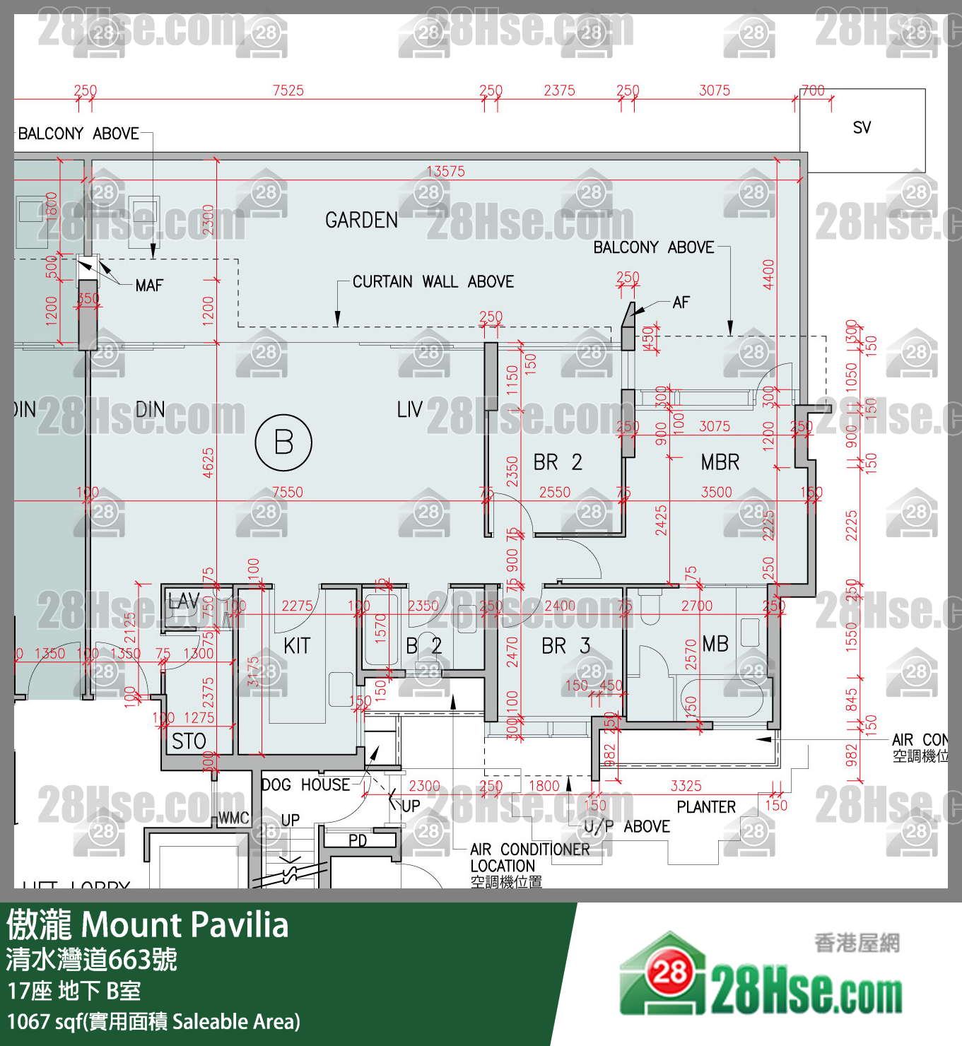 傲瀧 17座地下 B室 平面圖